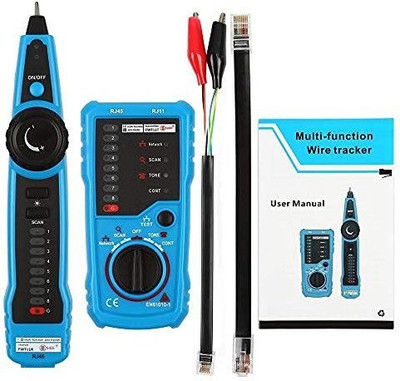 Techtest Lan Tester Multi-Functional Wire Tracker Fwt11 Network Cable Tester Rj45 Digital Multimeter(Blue 2000 Counts)