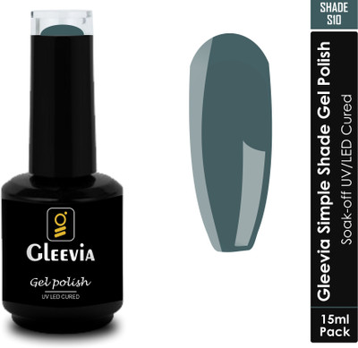Gleevia UV LED Soak-Off Simple Shade Gel Polish for Professionals 15ml Brush Cap S10 Shade S10