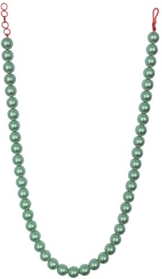 Takshila Gems Green Shell Pearl Necklace (10 mm) Bead Size Necklace Green Pearl Necklace Pearl Stone Necklace