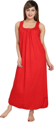 INNER BEATS Women Nighty(Red)