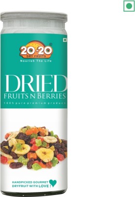 20-20 DRY FRUITS Dried Fruits N Berries - Cranberries, strawberry, Kiwi, Mango, papaya - 200g Pineapple, Strawberries, Papaya, Kiwi, Mango(200 g)