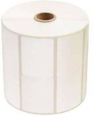 chahattraders 50mm by 38 mm barcode roll - pack of 2 rolls self- adhesive Paper Label(White)