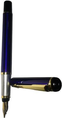 Haimac Exclusive HP801 Blue Stainless steel Fine nib Ideal Gift, Office Use Signature Fountain Pen(Ink Color - Blue)