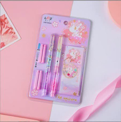 Paper Bear NA Fountain Pen(Pack of 2, Ink Color - Light Blue)