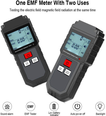 Clarastar Dual Electromagnetic Radiation Tester EMF Meter Magnetic Field Detector Radiation Monitor(Digital)