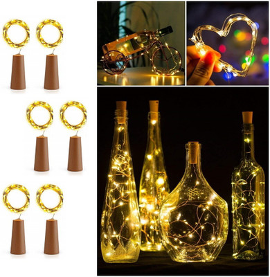 Styluge 20 LEDs 2 m Yellow Steady String Rice Lights(Pack of 6)