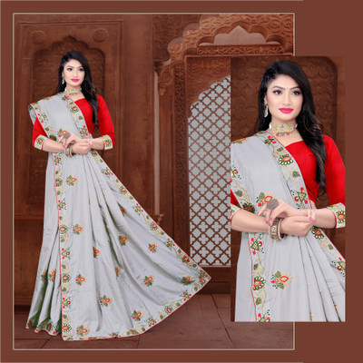 jayant creation Embroidered Bollywood Silk Blend Saree(Pink)