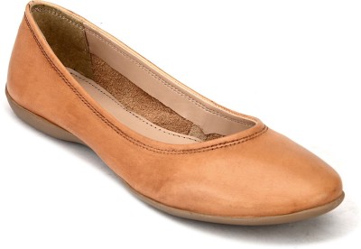 Tan Toe Ladies Taupe Leather Ballet Flats| Comfortable Bellies For Women Bellies For Women(Tan)