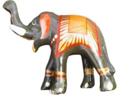 Heritage India Heritage India Wooden Elephant Decorative Showpiece  -  10 cm(Wood, Grey)
