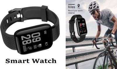 Y2H Enterprises O180_ID116 _ID116 Advance Water Proof, Sports Mode Multi Feature Bluetooth Smartwatch(Black Strap, Free)