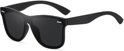 I REBEL Wayfarer, Aviator Sunglasses(For Men & Women, Black)