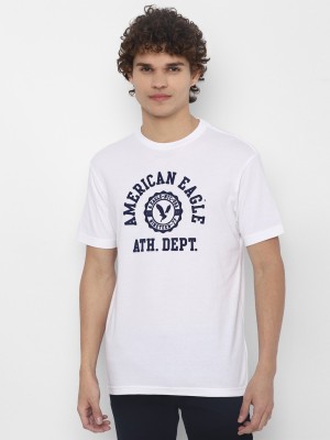 American Eagle Outfitters Graphic Print Men Round Neck White T-Shirt