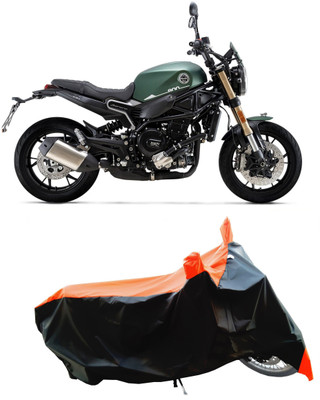 Wegather Two Wheeler Cover for Benelli(Leoncino 800, Orange)