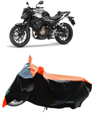 Wegather Two Wheeler Cover for Honda(CB500F, Orange)