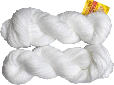 M.G Enterprise Represents Oswal 3 Ply Knitting Yarn Wool, White 500 gm
