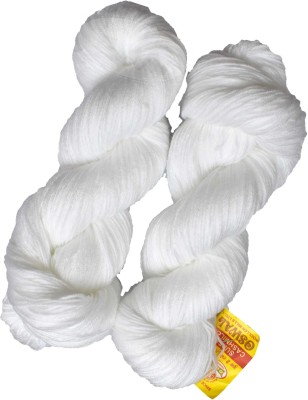 KNIT KING Represents Oswal 3 Ply Knitting Yarn Wool, White 300 gm ART - AE