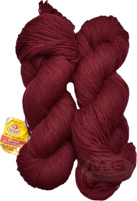 Simi Enterprise Represents Oswal 3 Ply Knitting Yarn Wool, Mehroon 200 gm ART - D