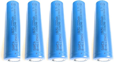 DHRUV-PRO 3.7v 2200mAh Li-Ion 18650 Rechargeable -(Pack of-5)  Battery(Pack of 5)