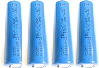 DHRUV-PRO 3.7v 2200mAh Li-Ion 18650 Rechargeable -(Pack of-4)  Battery(Pack of 4)