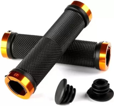 GEDGETS FAM Bike cycle Handlebar Grips Soft Rubber Anti-slip Handle Grip Lock Bar (132 mm) Bicycle Handle Grip(132 mm)