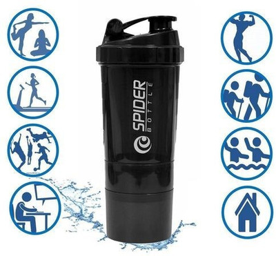 MOHRAN ENTERPRISE 500 ml Plastic Shaker(Pack of 1, Black)