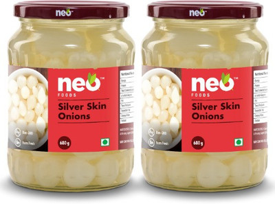 neo Silver Skin Onions I Ready to Eat I Non-GMO I Vegetables(1360 g, Pack of 2)