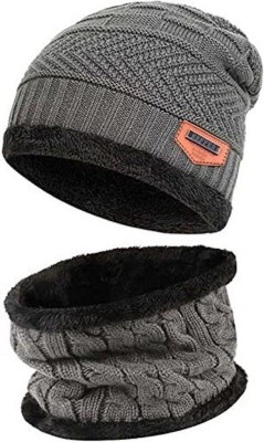 YOUTH ROBE Solid Beanie Cap(Pack of 2)