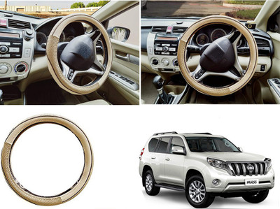 EXCHANGE CARTRENDING Steering Cover For Toyota Universal For Car(Beige, Leather)