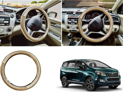 EXCHANGE CARTRENDING Steering Cover For Mahindra Universal For Car(Beige, Leather)