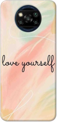 NDCOM Back Cover for POCO X3 Love Yourself Slim Fit Printed(Multicolor, Hard Case, Pack of: 1)