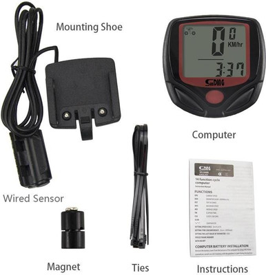 Wifton LCD Digital Display Waterproof Bicycle Odometer Speedometer Cycling Stopwatch-X4 Wired Cyclocomputer