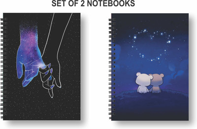 Papco Notebooks A5 Diary Ruled 144 Pages(Multicolor, Pack of 2)