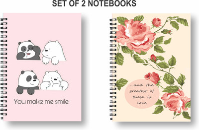 Papco Notebooks A5 Diary Ruled 144 Pages(Multicolor, Pack of 2)