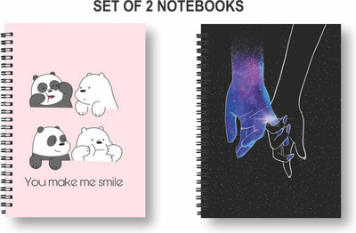 Papco Notebooks A5 Diary Ruled 144 Pages(Multicolor, Pack of 2)