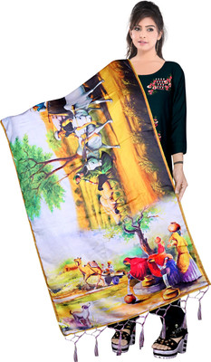 Bloviate Silk Blend Printed Women Dupatta
