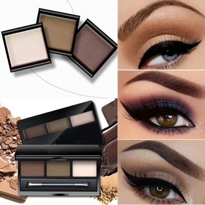 KAIASHA Eyebrow Powder with brush Palette Eyebrow Waterproof 10 g(MULTI COLOR)