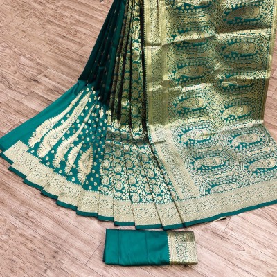 ZILVIRA Woven Banarasi Pure Silk, Art Silk Saree(Multicolor)