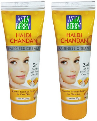 ASTABERRY HALDI CHANDAN FAIRNESS CREAM 50 GR PACK OF 2(100 g)