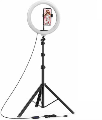 Meraki Wonder LED 12 inch RGB Ring Light with 7ft Tripod Stand Ring Flash(Black)
