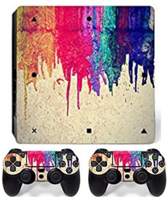 GRAPHIX DESIGN Theme 3M Skin Sticker Cover for PS4 Slim Console and Controllers G  Gaming Accessory Kit(Multicolor, For PS4)