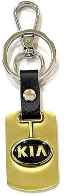FOXR KIA Premium Quality Swinging Metal (Golden) Key Chain