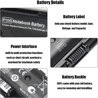 TechSonic 17-J 17-J100 17t-J000 Series 6 Cell Laptop Battery