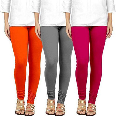 F A T A H Churidar  Ethnic Wear Legging(Multicolor, Solid)