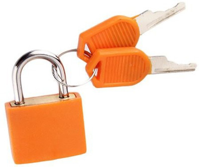 WunderVoX Lock With 2 Keys Plastic Case Drawer Luggage Locks-X16 Padlock(Orange)