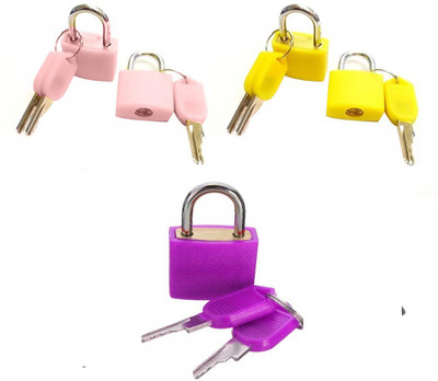 WunderVoX Luggage Case Keyed Padlock Anti-Theft Locks with 2 Keys-X7 Padlock(Multicolor)