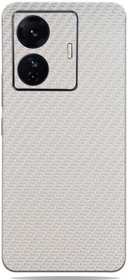 TJ CREATION White Carbon Fiber Iqoo Z6 5g Back skin Guard, Iqoo Z6 5g Mobile Skin(Ultra Super White Carbon Fiber Skin With High Matte Finish.)