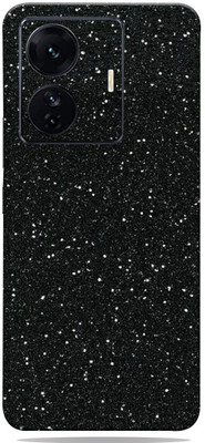 BugguSkin Black Glitter Iqoo Z6 5g Back skin Guard, Iqoo Z6 5g Mobile Skin(Ultra Super Black Glitter Skin With High Matte Finish.)