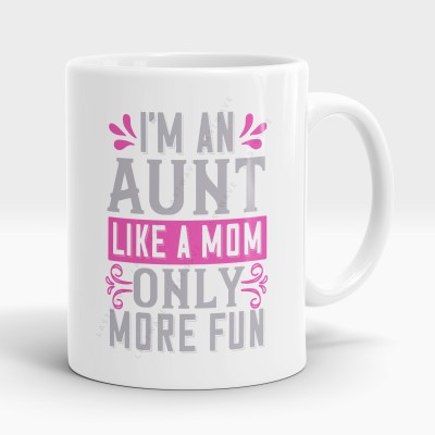 LASTWAVE I’m an Aunt like a mom only more fun Ceramic Coffee Mug(325 ml)