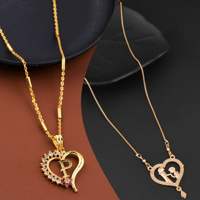 BOGHRA SALES Cubic Zirconia, Diamond Gold-plated Plated Alloy Chain Set
