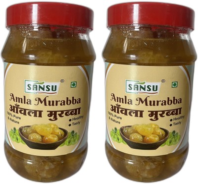 SANSU HEALTH CARE Premium Quality Homemade Pure Organic (Amla ka Murabba) Amla Murabba(2 x 0.5 kg)